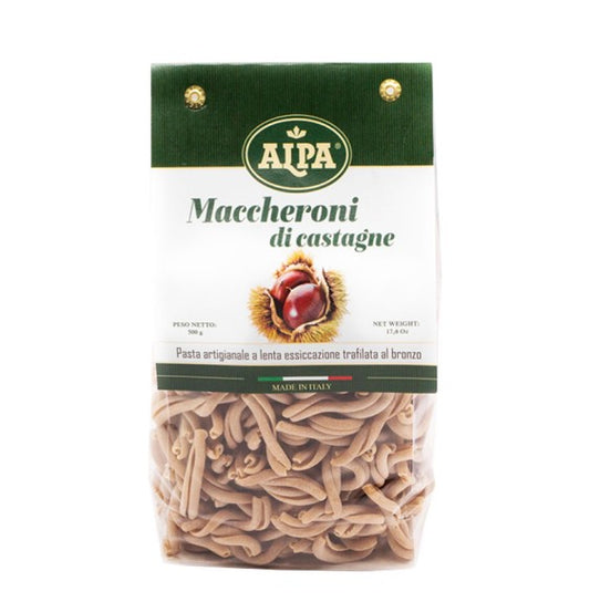 Chestnut Pasta "Maccheroni Strozzapreti" 100 % Organic and Gluten Free - Product of Italy